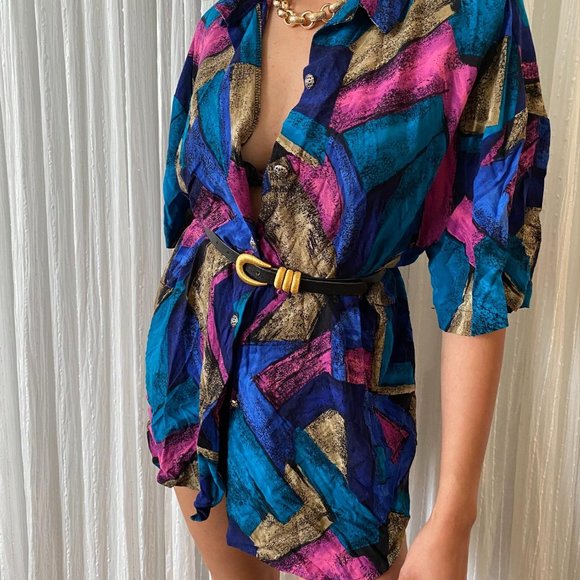 SOLD Vintage Cascais Abstract Short Sleeve - Picture 4 of 10